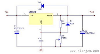 LM317可变稳压电路原理与经典电路分析